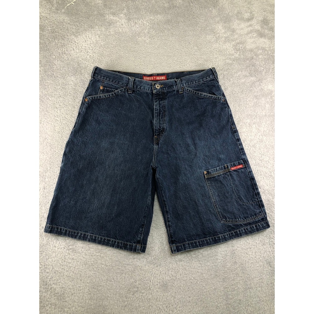 Guess Shorts Men Size 40 Blue D67-62W Carpenter Workwear Utility Denim
